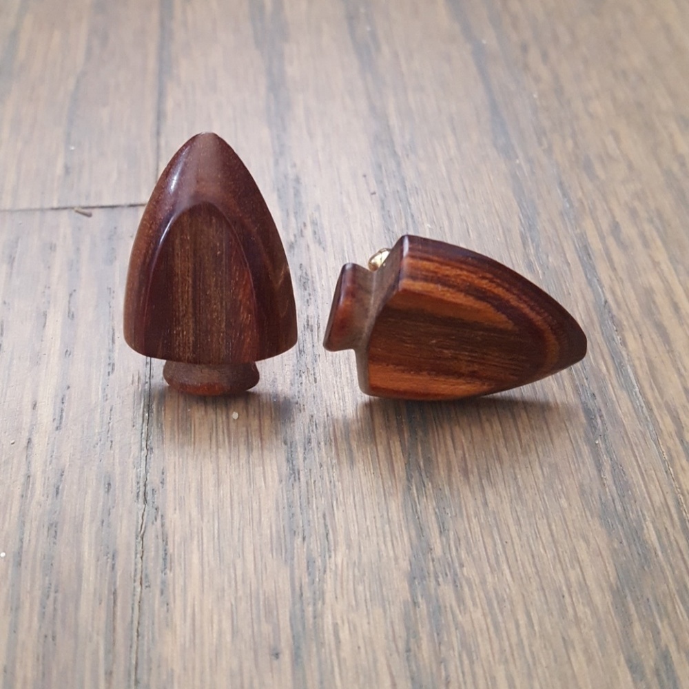 Vintage Hickock Wooden Arrowhead Cufflinks